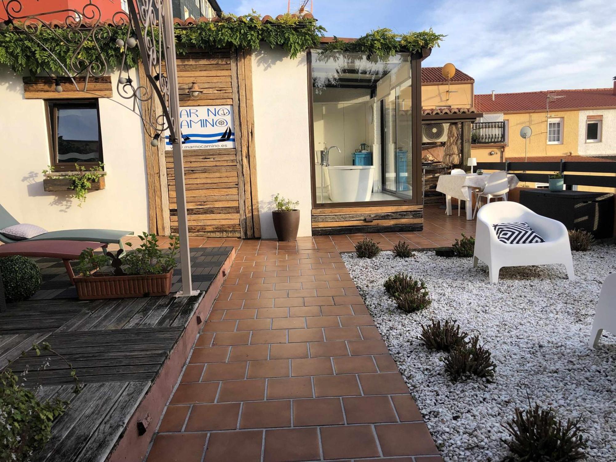 Вилла Mar No Camino Terraza Banera Con Vista Al Mar Бренс Экстерьер фото